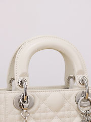 Fortok Dior Mini Lady Dior Latte Cannage Lambskin 17x15x7cm - 3