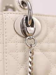 Fortok Dior Mini Lady Dior Latte Cannage Lambskin 17x15x7cm - 2