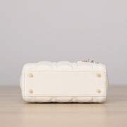 Fortok Dior Mini Lady Dior Latte Cannage Lambskin Light Gold 17x15x7cm - 6