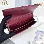 Fortok Dior My Dior Mini Bag Hermitage Red Patent Cannage Lambskin 21 x 11.5 x 4.5cm - 3