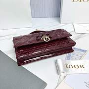 Fortok Dior My Dior Mini Bag Hermitage Red Patent Cannage Lambskin 21 x 11.5 x 4.5cm - 4