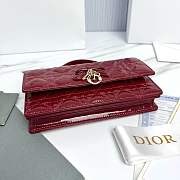 Fortok Dior My Dior Mini Bag Cherry Red Patent Cannage Calfskin 21 x 11.5 x 4.5cm - 4
