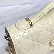 Fortok Dior My Dior Mini Bag Latte Patent Cannage Lambskin 21 x 11.5 x 4.5cm - 6