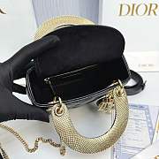 Fortok Dior Mini Lady Dior Crystal-embellished handle Black 17 x 15 x 7cm - 5