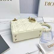 Fortok Dior Mini Lady Dior Crystal-embellished handle White 17 x 15 x 7cm - 6