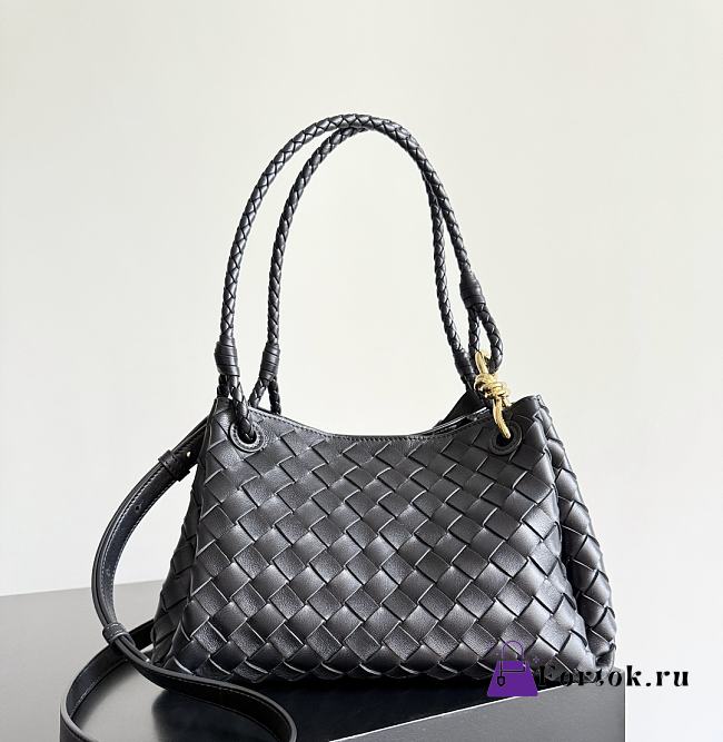 Fortok Bottega Veneta Medium Parachute shoulder bag Black 29.5 x 18.5x 17.5cm - 1