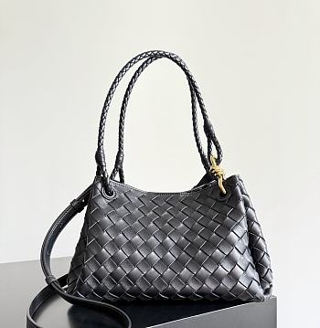 Fortok Bottega Veneta Medium Parachute shoulder bag Black 29.5 x 18.5x 17.5cm