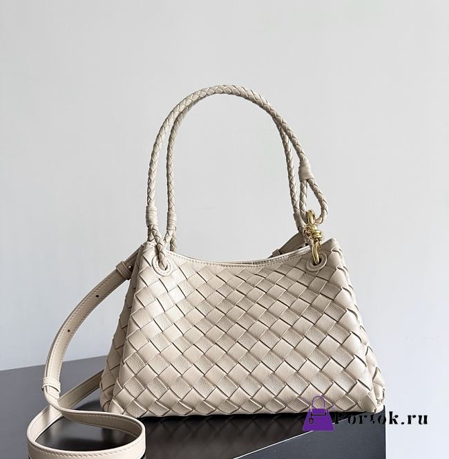 Fortok Bottega Veneta Medium Parachute shoulder bag Ecru 29.5 x 18.5x 17.5cm - 1