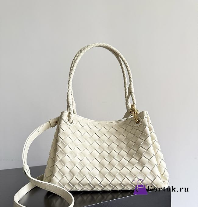Fortok Bottega Veneta Medium Parachute shoulder bag Sea Salt 29.5 x 18.5x 17.5cm - 1