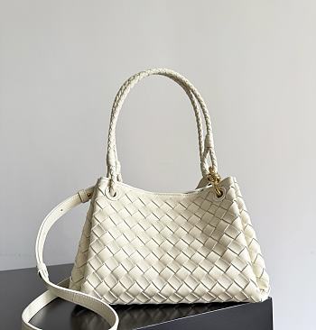 Fortok Bottega Veneta Medium Parachute shoulder bag Sea Salt 29.5 x 18.5x 17.5cm