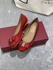 Fortok Salvatore Ferragamo Varina ballet flats Patent Leather Red - 4