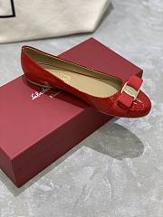 Fortok Salvatore Ferragamo Varina ballet flats Patent Leather Red - 3