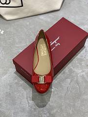 Fortok Salvatore Ferragamo Varina ballet flats Patent Leather Red - 2
