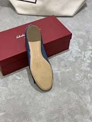 Fortok Salvatore Ferragamo Varina ballet flats Patent Leather Blue - 5