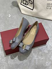 Fortok Salvatore Ferragamo Varina ballet flats Patent Leather Grey - 5