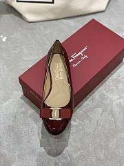 Fortok Salvatore Ferragamo Varina ballet flats Patent Leather Burgundy - 5