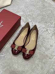 Fortok Salvatore Ferragamo Varina ballet flats Patent Leather Burgundy - 3