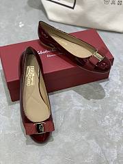 Fortok Salvatore Ferragamo Varina ballet flats Patent Leather Burgundy - 2