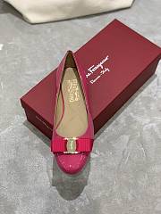 Fortok Salvatore Ferragamo Varina ballet flats Patent Leather Hot Pink - 5
