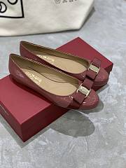 Fortok Salvatore Ferragamo Varina ballet flats Patent Leather Light Burgundy - 6