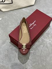 Fortok Salvatore Ferragamo Varina ballet flats Patent Leather Light Burgundy - 3