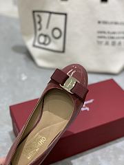 Fortok Salvatore Ferragamo Varina ballet flats Patent Leather Light Burgundy - 2