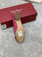 Fortok Salvatore Ferragamo Varina Ballet FLats 3.5cm Patent Leather Hot Pink - 4