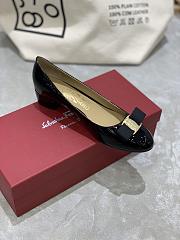 Fortok Salvatore Ferragamo Varina Ballet FLats 3.5cm Patent Leather Black - 5