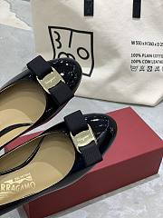 Fortok Salvatore Ferragamo Varina Ballet FLats 3.5cm Patent Leather Black - 4