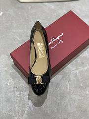 Fortok Salvatore Ferragamo Varina Ballet FLats 3.5cm Patent Leather Black - 2