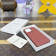 Fortok RIMOWA iPhone 15 Pro Max case Copper Red Aluminum - 4