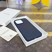 Fortok RIMOWA iPhone 15 Pro Max case Navy Blue Aluminum - 6