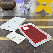 Fortok RIMOWA iPhone 15 Pro Max case Red Aluminum - 1