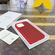 Fortok RIMOWA iPhone 15 Pro Max case Red Aluminum - 4