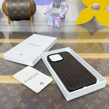 Fortok RIMOWA iPhone 15 Pro Max case Black Aluminum