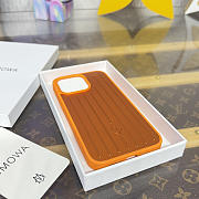 Fortok RIMOWA iPhone 15 Pro Max case Orange Aluminum - 2
