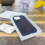 Fortok RIMOWA iPhone 16 Pro Max case Navy Blue Aluminum - 5