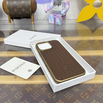 Fortok RIMOWA iPhone 16 Pro Max case Bronze Aluminum