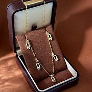 Fortok Messika Move Uno Pavé drop pendant Necklace Silver / Gold - 6
