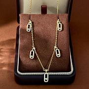 Fortok Messika Move Uno Pavé drop pendant Necklace Silver / Gold - 4