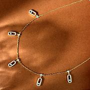 Fortok Messika Move Uno Pavé drop pendant Necklace Silver / Gold - 2