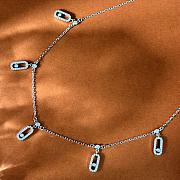 Fortok Messika Move Uno Pavé drop pendant Necklace Silver / Gold - 3
