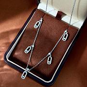Fortok Messika Move Uno Pavé drop pendant Necklace Silver / Gold - 5