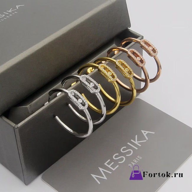 Fortok Messika Move Uno hoop earrings large Silver/ Gold/ Rose Gold - 1