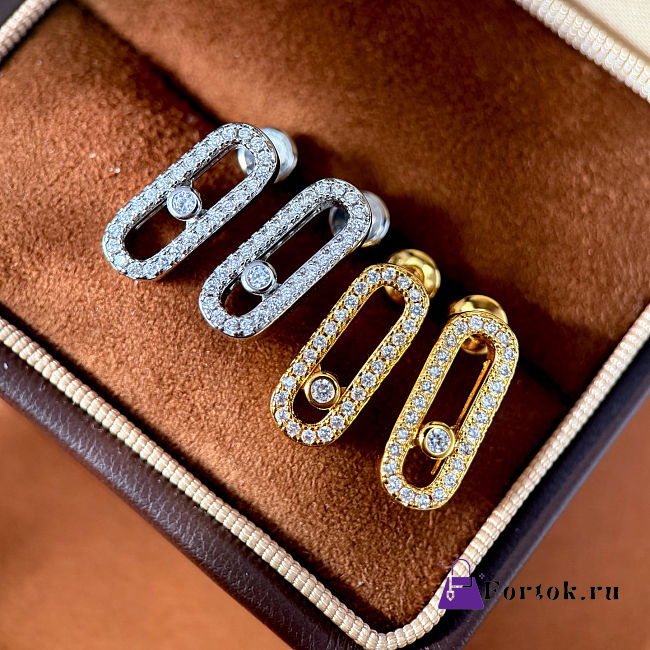 Fortok Messika Move Uno stud earrings Gold/ Silver - 1
