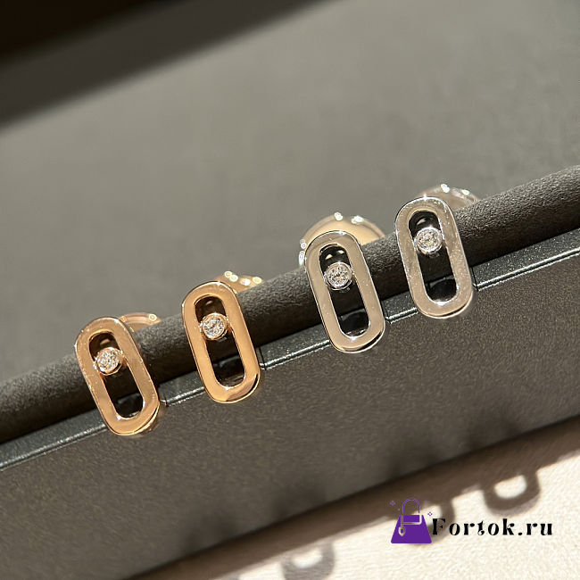 Fortok Messika Move Uno stud earrings Silver/Gold - 1