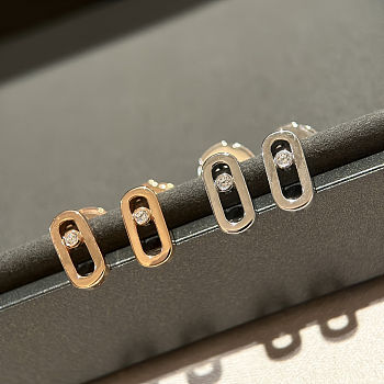 Fortok Messika Move Uno stud earrings Silver/Gold