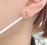 Fortok Messika Move Uno stud earrings Silver/Gold - 5