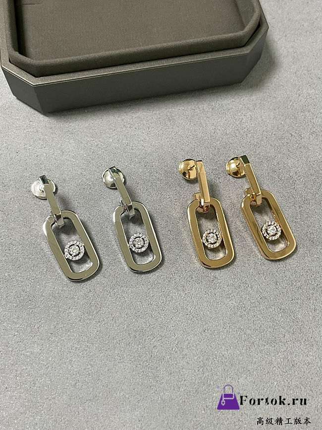 Fortok Messika Move Uno single hoop earring Gold/ Silver - 1
