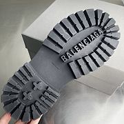 Fortok Balenciaga Strike 80mm Platform Combat Boots Black - 4